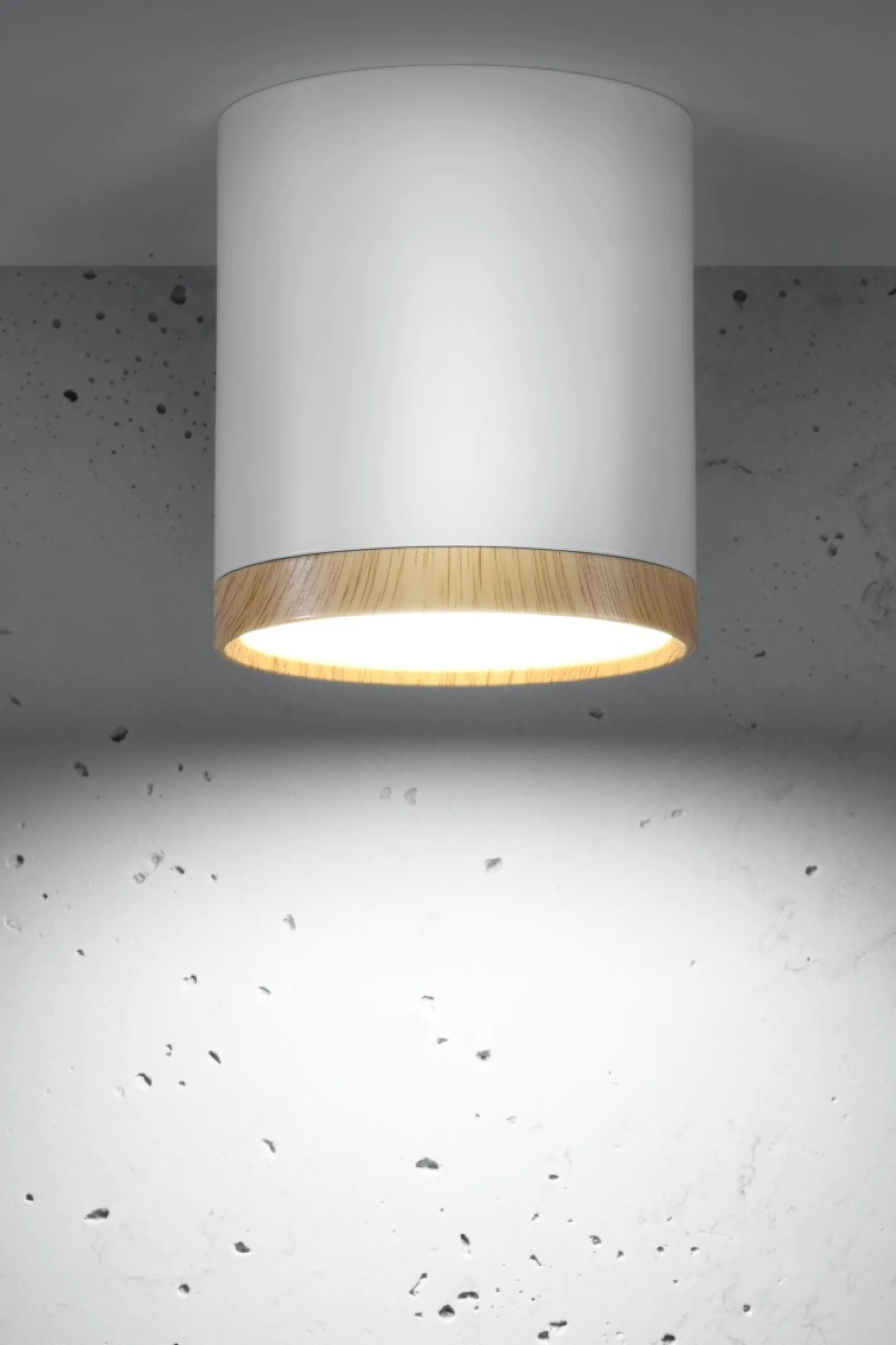Sklep Kaja LEDowa tuba natynkowa z drewnem 2273624 z serii TUBA | Kaja* Lampy Led