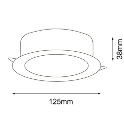 Sklep Kaja Ledowe oczko podtynkowe IP44 3000K ANT 7726 z serii TOTTO* Lampy Led|Lampy Do Łazienki