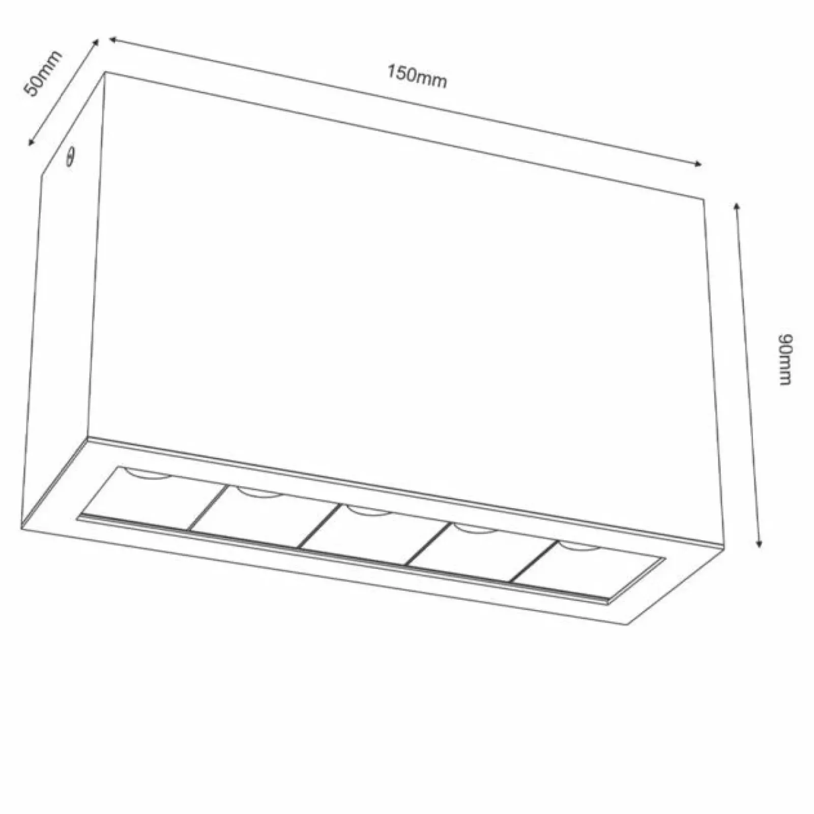 Sklep Kaja Ledowy downlight z 4 światłami 9x15cm LED 4000K ANT 1038 serii A-GLARE* Lampy Led
