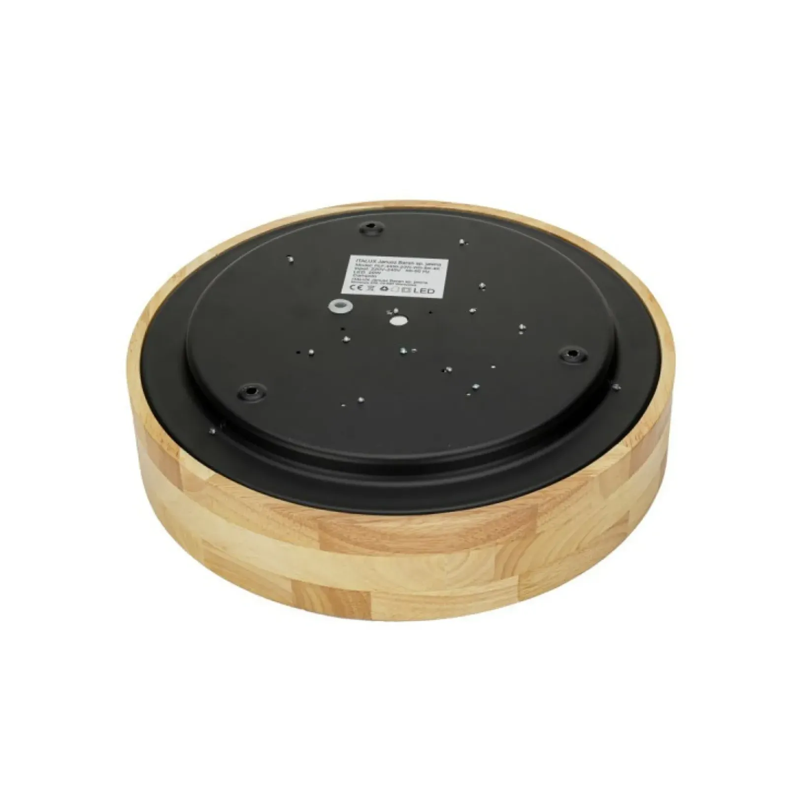 Sklep Kaja Ledowy, drewniany plafon ⌀35cm PLF-4350-20W-WD-BK-4K z serii CAMPELO* Lampy Led|Plafony Nowoczesne