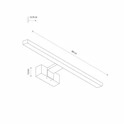 Sklep Kaja Ledowy kinkiet łazienkowy 80cm LED 15W 4000K 10682 CEZANNE LED | Kaja* Lampy Led