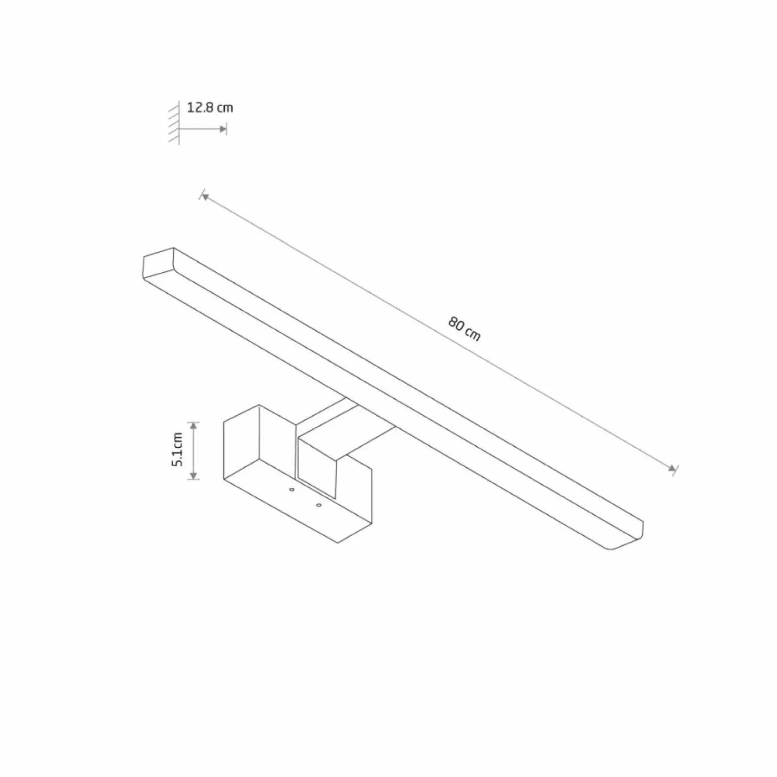 Sklep Kaja Ledowy kinkiet łazienkowy 80cm LED 15W 4000K 10682 CEZANNE LED | Kaja* Lampy Led