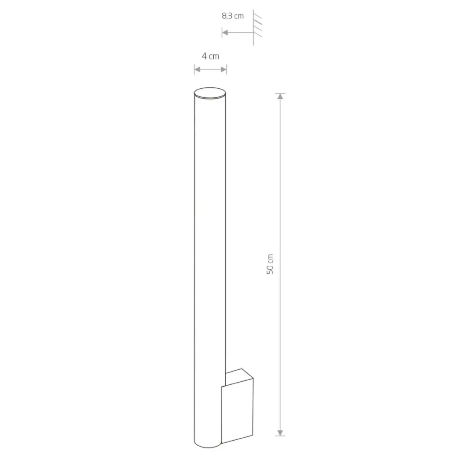 Sklep Kaja Ledowy kinkiet moc 8W, nad lustro w łazience 8122 | Kaja Oświetlenie* Lampy Led