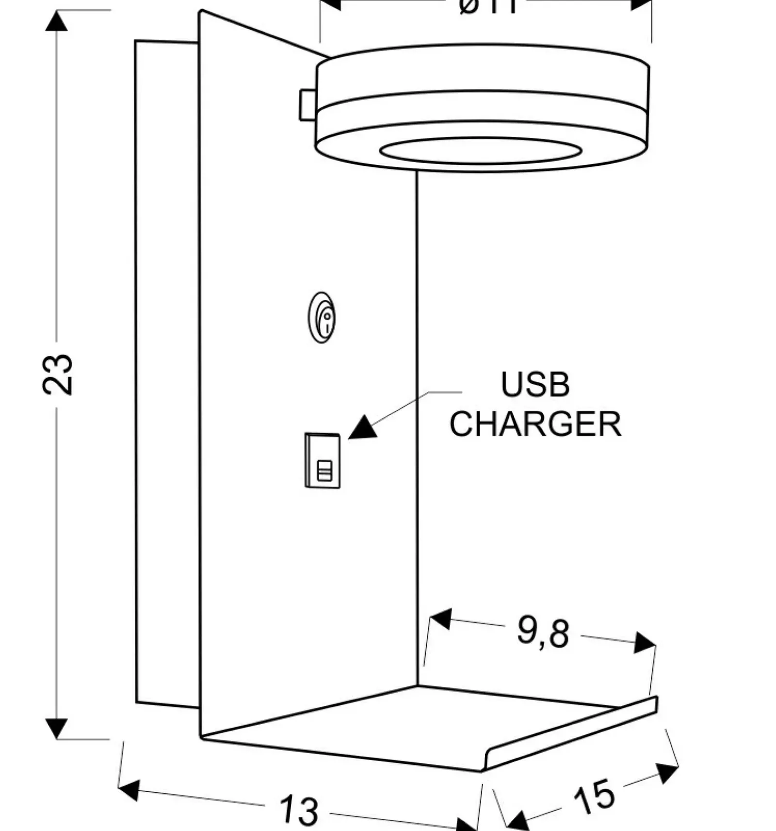 Sklep Kaja Ledowy kinkiet z USB, idealny do sypialni 21-76052 z serii COMPACT* Lampy Led