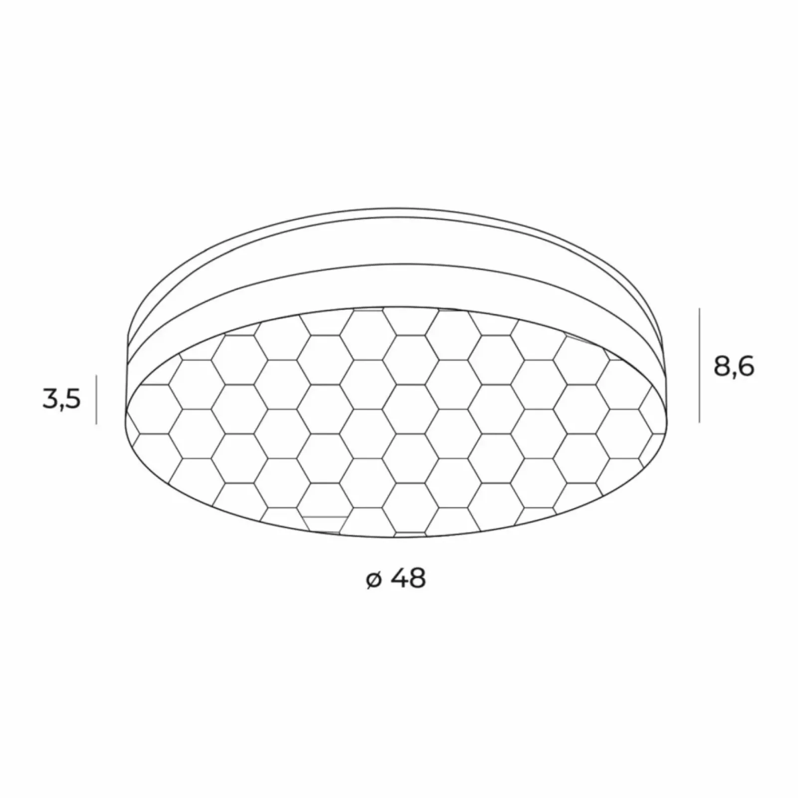 Sklep Kaja Ledowy plafon ⌀48cm na czarnej podstawie MX C0218 SEKKO | Kaja* Lampy Led|Plafony Nowoczesne