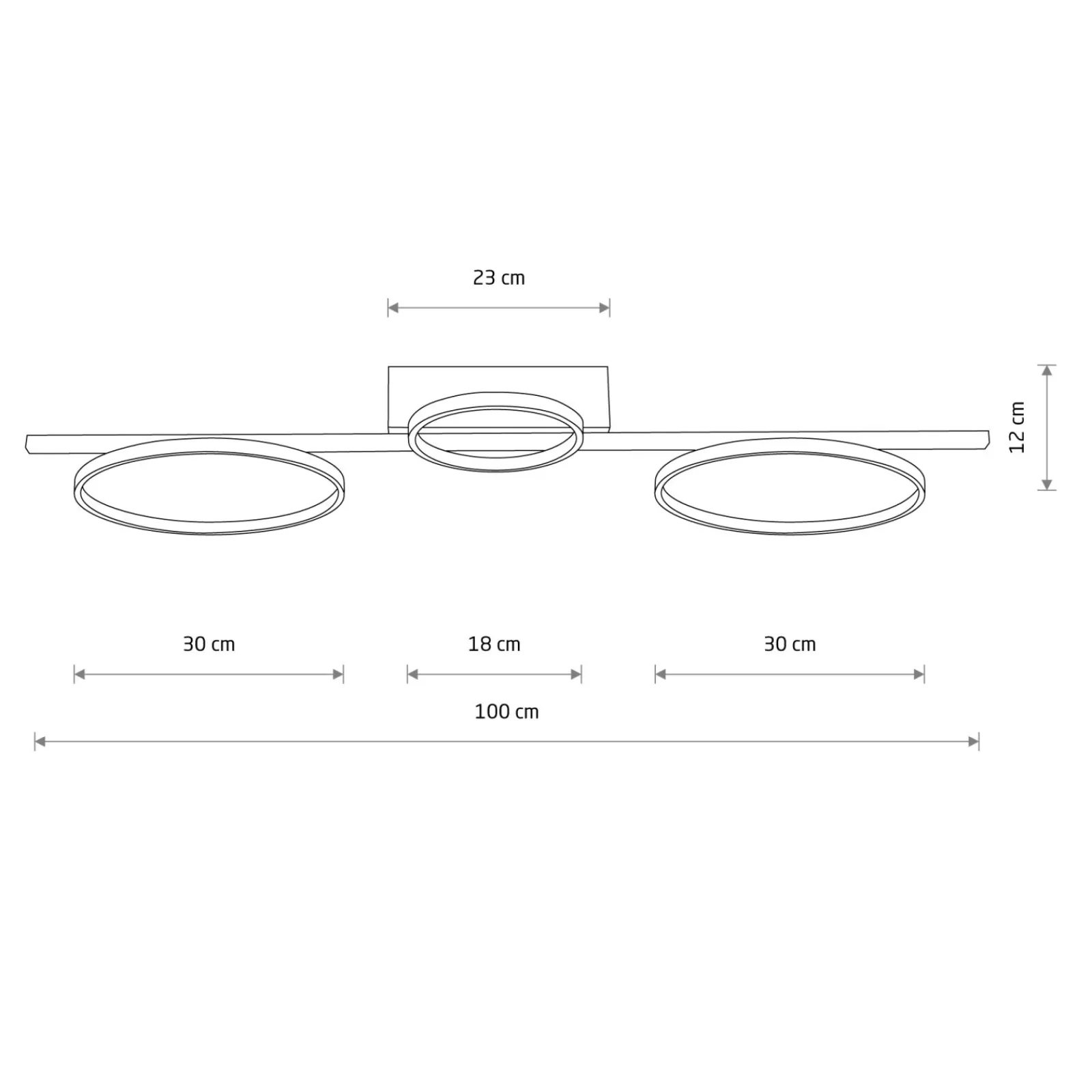 Sklep Kaja Ledowy plafon czarne obręcze 100cm 3000K 10816 CIRCOLO LED | Kaja* Plafony Nowoczesne|Lampy Led