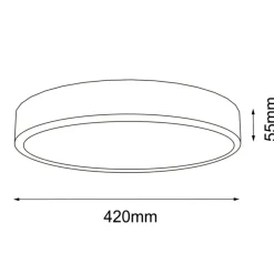 Sklep Kaja Ledowy plafon z neutralnym światłem ⌀42cm 4000K ANT 8447 NOMI | Kaja* Lampy Led|Plafony Nowoczesne