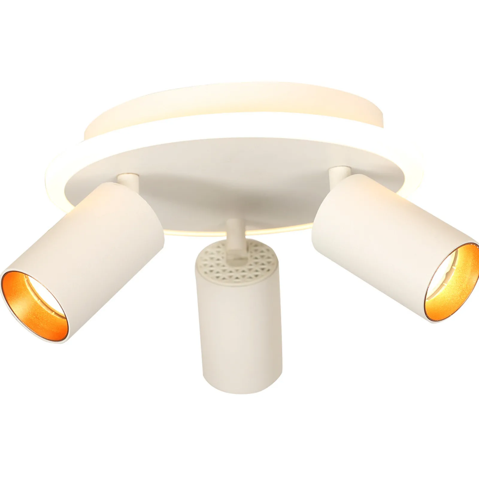 Sklep Kaja Ledowy plafon z reflektorami GU10 LP-0612/3C ROUND WH PARMA | Kaja* Plafony Nowoczesne|Lampy Led