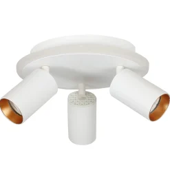 Sklep Kaja Ledowy plafon z reflektorami GU10 LP-0612/3C ROUND WH PARMA | Kaja* Plafony Nowoczesne|Lampy Led