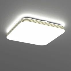 Sklep Kaja Ledowy plafon ze złotą obramówką 33x33cm 4000K ML0253 DABAR | Kaja* Lampy Do Łazienki|Plafony Klasyczne