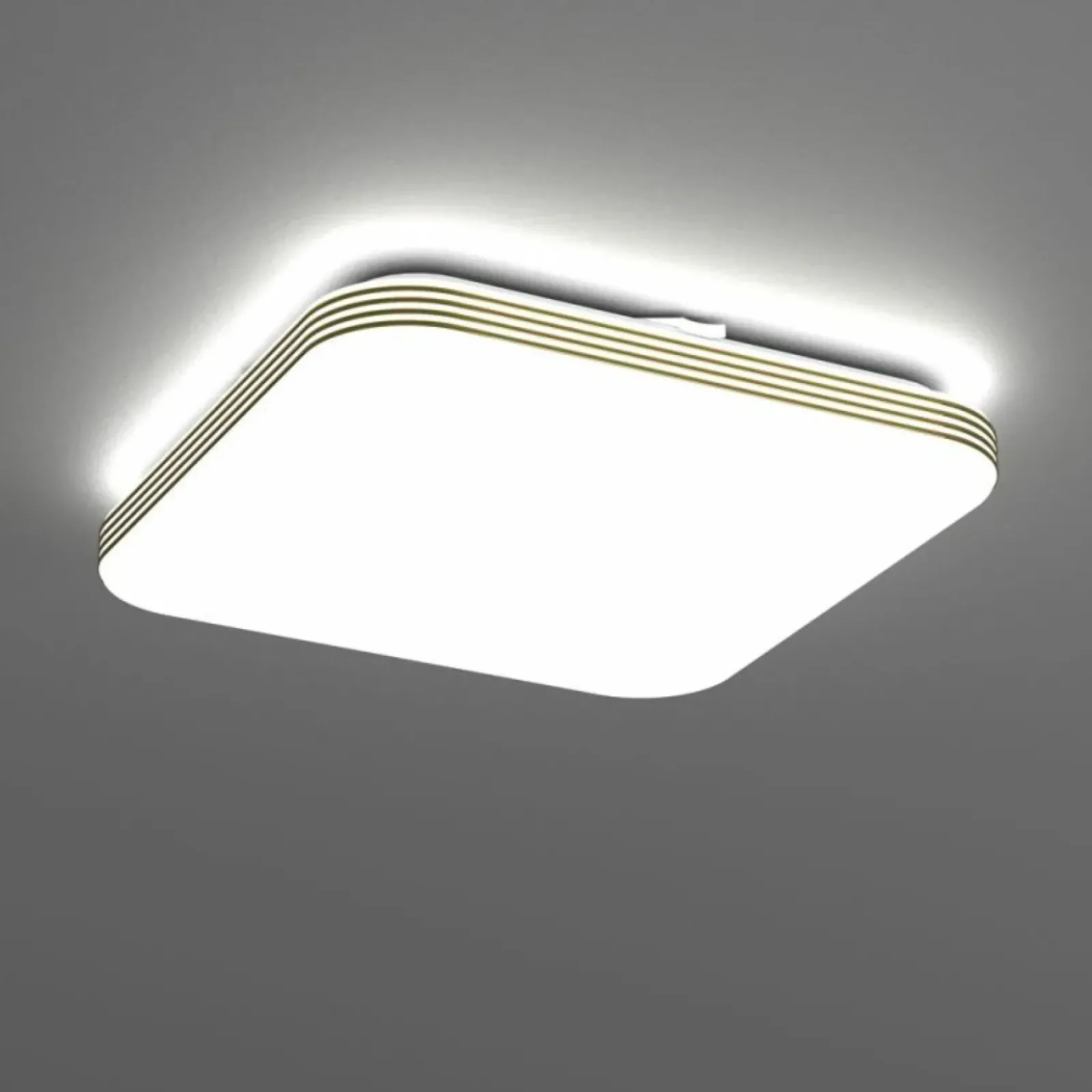 Sklep Kaja Ledowy plafon ze złotą obramówką 33x33cm 4000K ML0253 DABAR | Kaja* Lampy Do Łazienki|Plafony Klasyczne