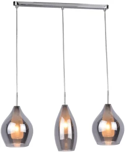 Sklep Kaja Liniowa, owana lampa wisząca nad stół AZ2149 AMBER MIALNO | Kaja chrom Hot