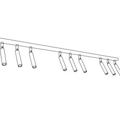 Sklep Kaja Liniowa lampa sufitowa 116cm ze spotami 1352/9 IVI 9 WHITE | Kaja biały Online
