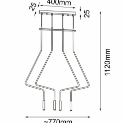 Sklep Kaja Liniowa lampa wisząca designerski kształt ANT 5141 NO. VI | Kaja Fashion