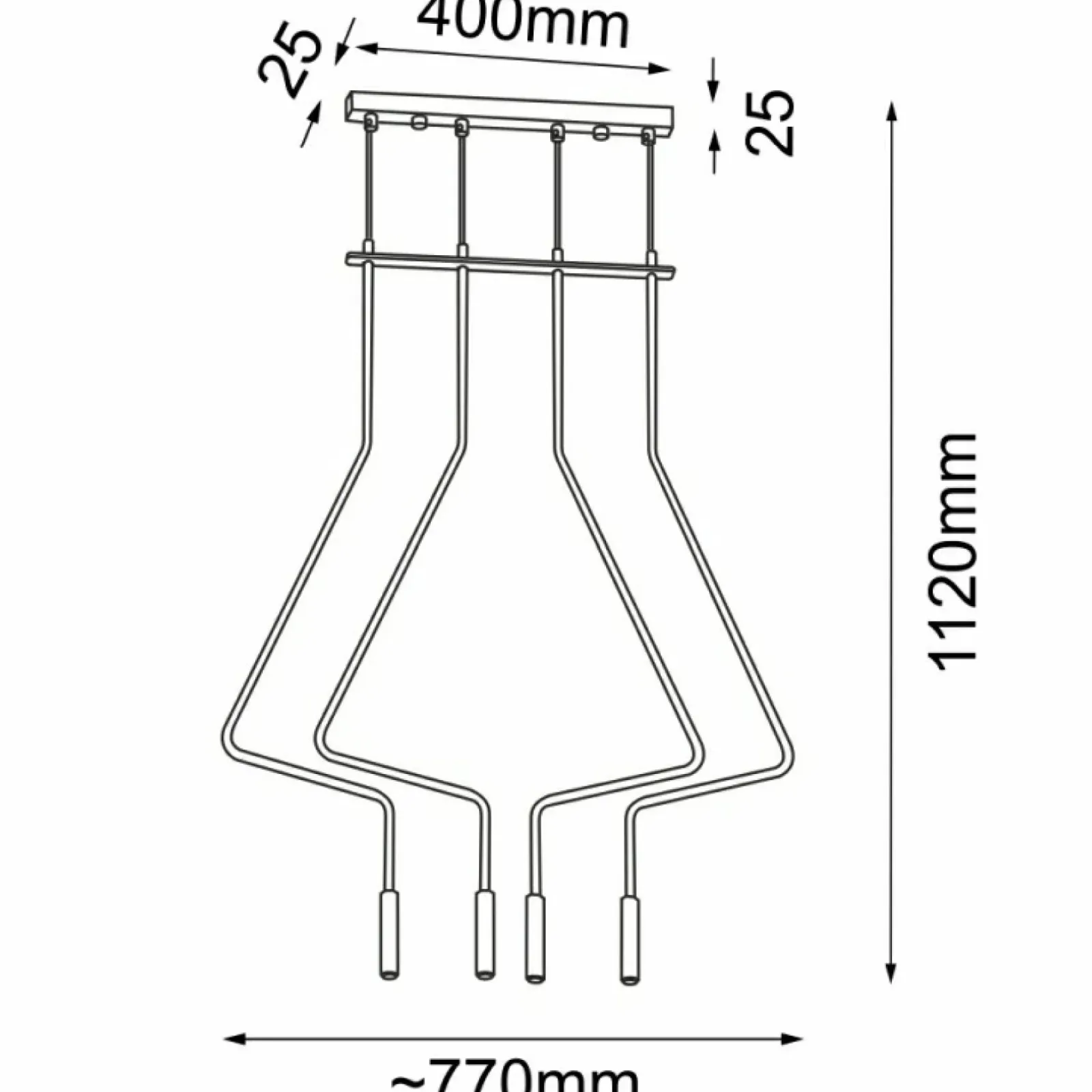 Sklep Kaja Liniowa lampa wisząca designerski kształt ANT 5141 NO. VI | Kaja Fashion