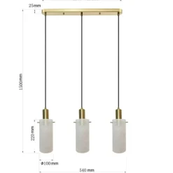 Sklep Kaja Liniowa lampa wisząca nad stół w kuchni LP-945/3L WH TIRANA | Kaja Online