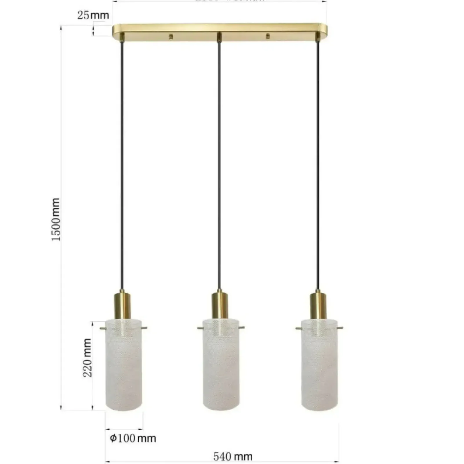 Sklep Kaja Liniowa lampa wisząca nad stół w kuchni LP-945/3L WH TIRANA | Kaja Online