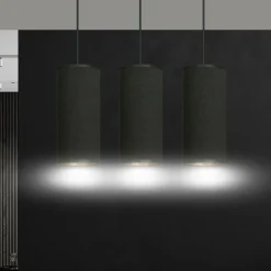 Sklep Kaja Liniowa lampa wisząca nad stół w jadalni 1067/3 BENTE | Kaja czarny Sale