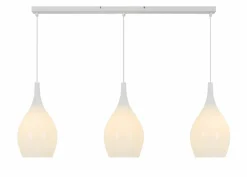 Sklep Kaja Liniowa lampa wisząca z mi kloszami WF 7031-0306 BLANCO | Kaja biały Fashion