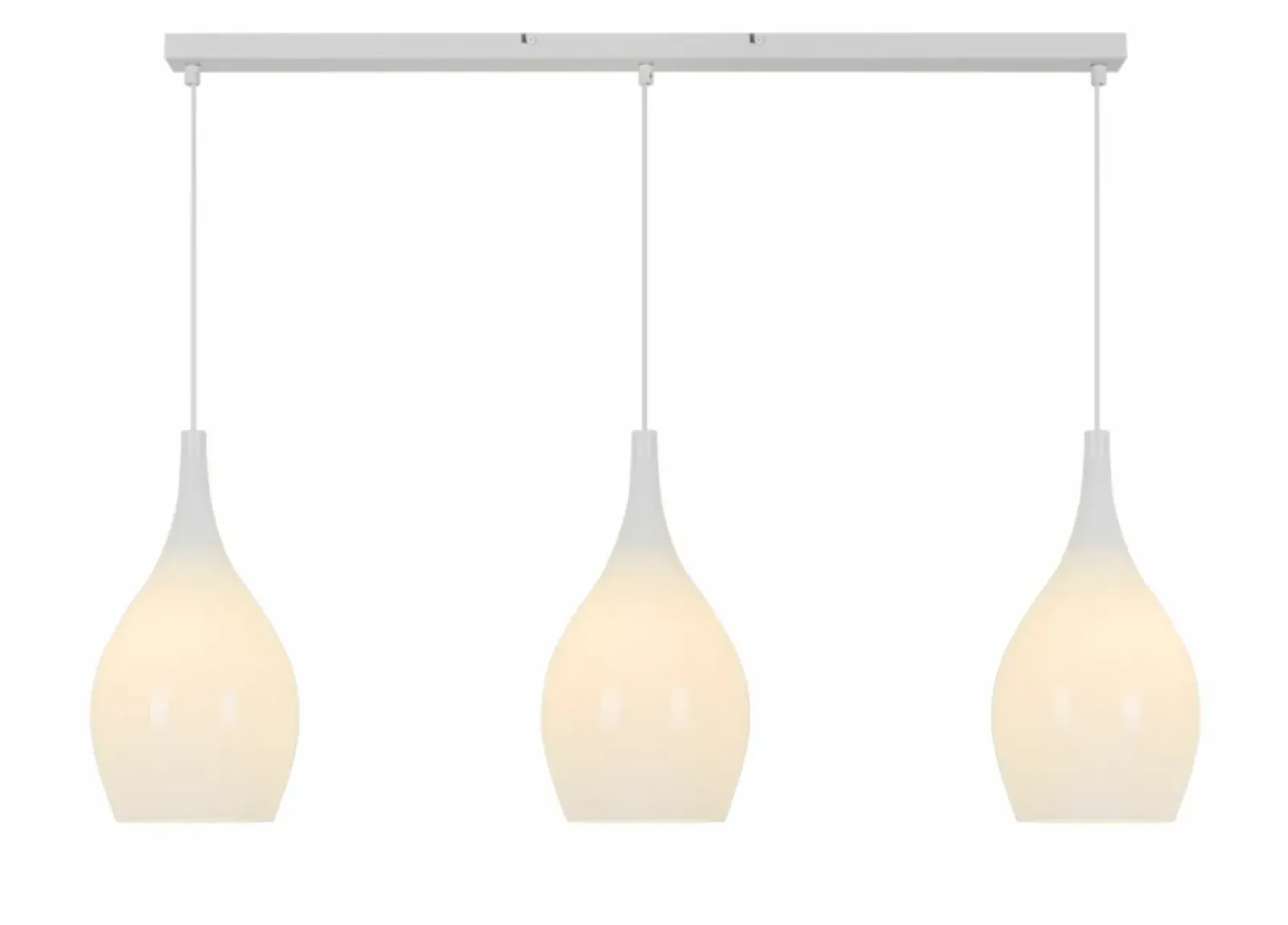 Sklep Kaja Liniowa lampa wisząca z mi kloszami WF 7031-0306 BLANCO | Kaja biały Fashion