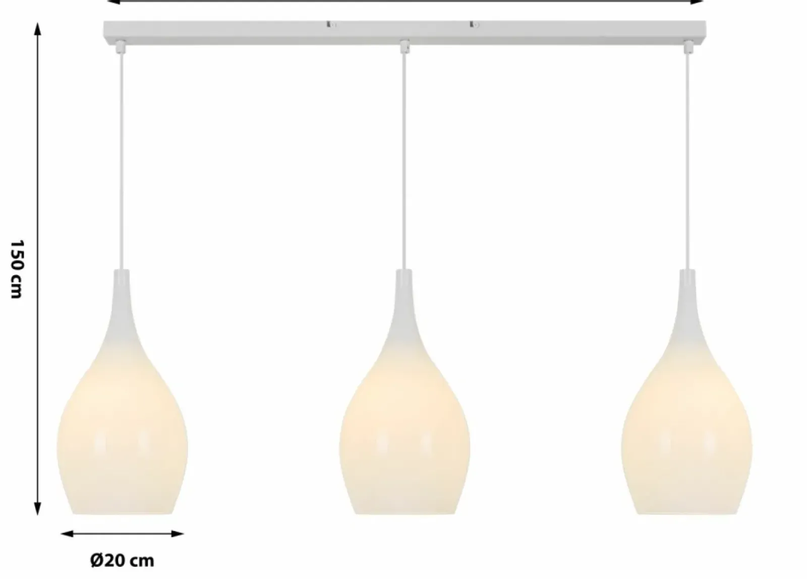 Sklep Kaja Liniowa lampa wisząca z mi kloszami WF 7031-0306 BLANCO | Kaja biały Fashion