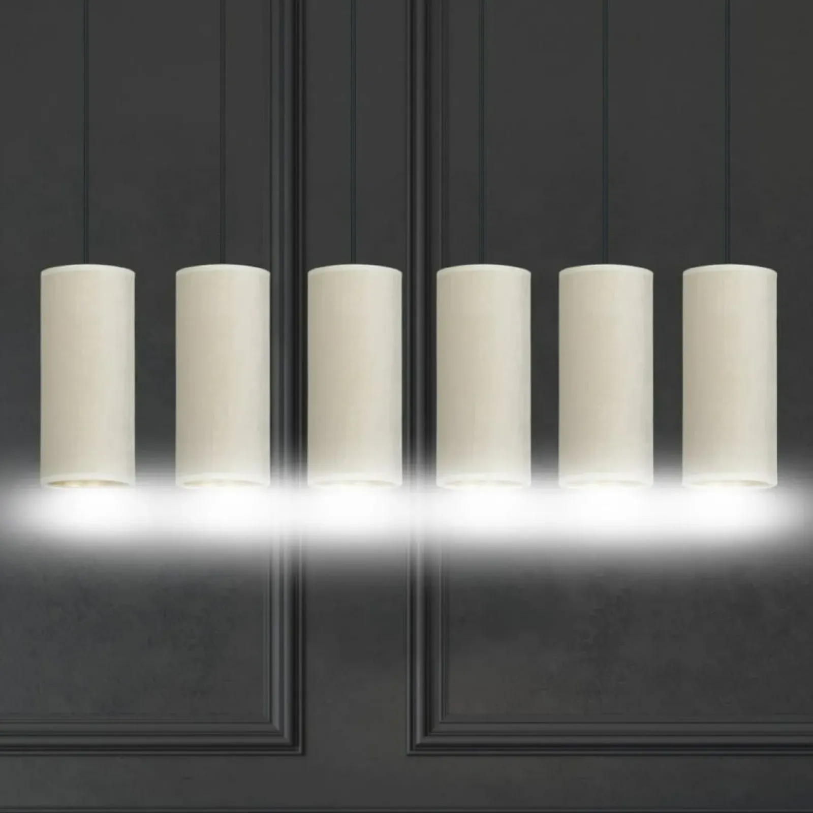 Sklep Kaja Liniowa lampa wisząca z wąskimi abażurami 1059/6 BENTE | Kaja Sale