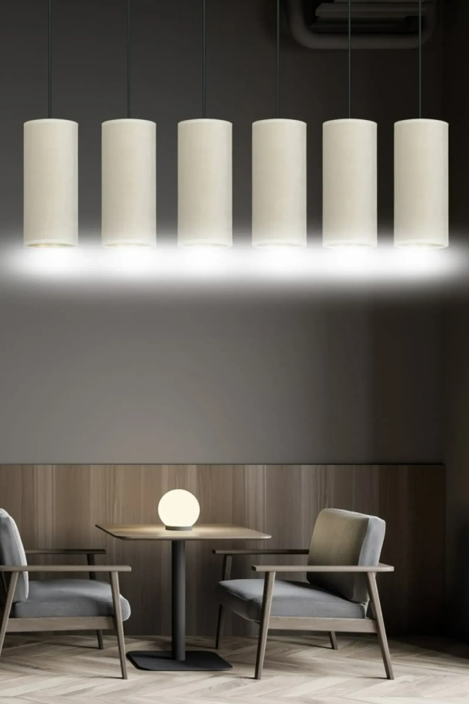 Sklep Kaja Liniowa lampa wisząca z wąskimi abażurami 1059/6 BENTE | Kaja Sale