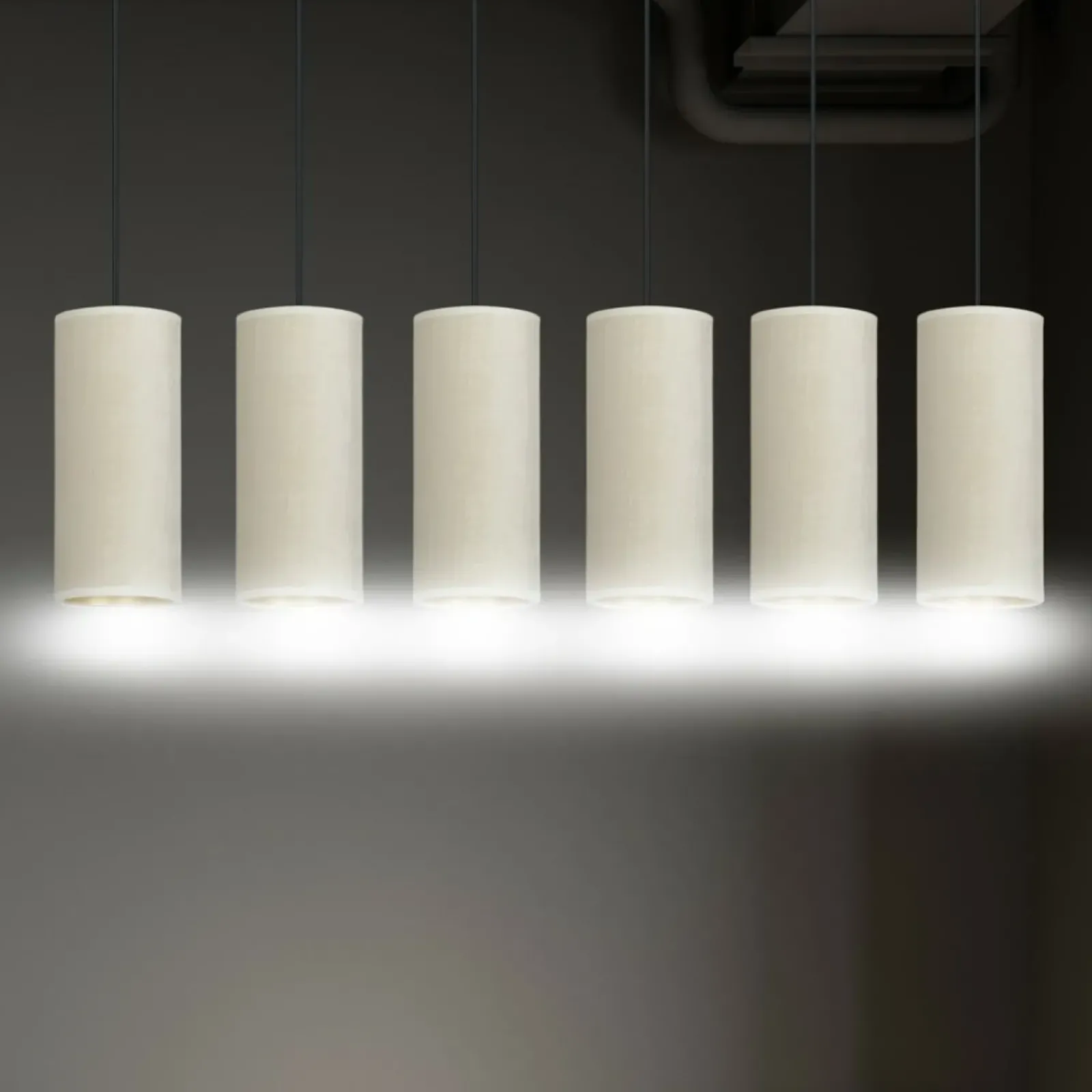 Sklep Kaja Liniowa lampa wisząca z wąskimi abażurami 1059/6 BENTE | Kaja Sale