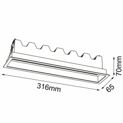 Sklep Kaja Liniowa lampa wpuszczana LED 20W 3000K ANT 3052 A-GLARE | Kaja* Lampy Led|Oprawy Podtynkowe
