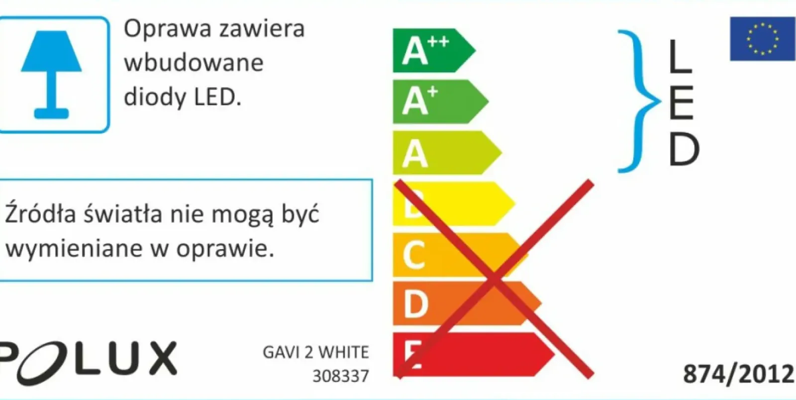 Sklep Kaja Listwa LED 308337 z serii GAVI - Polux Flash Sale