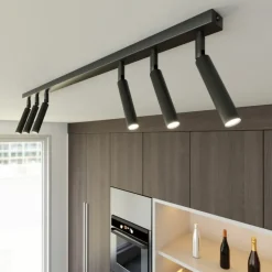 Sklep Kaja Listwa sufitowa 90cm z wąskimi tubami 1351/6 IVI 6 BLACK | Kaja czarny Cheap