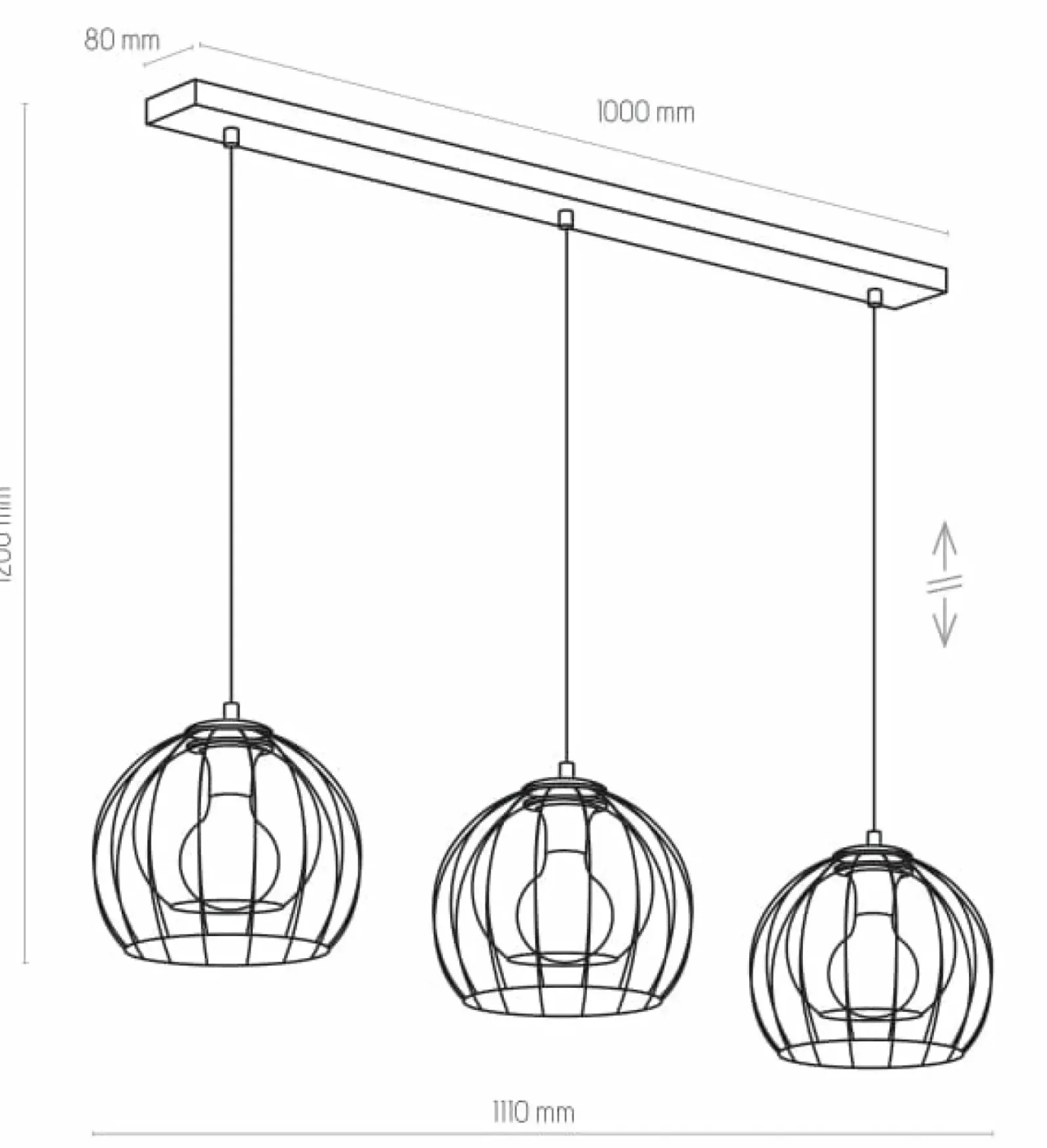 Sklep Kaja Listwa sufitowa z drucianymi kloszami TK 4483 UNIVERSO | Kaja Shop