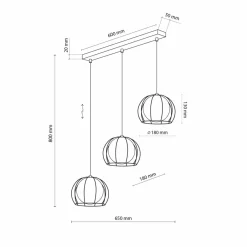 Sklep Kaja Listwa sufitowa ze zwisami, lampa nad stół TK 4813 z serii BENIAMIN Store