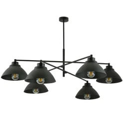 Sklep Kaja Loftowa lampa, 6 źródeł w metalowych kloszach 1211/6 z serii MAVERICK biały Store
