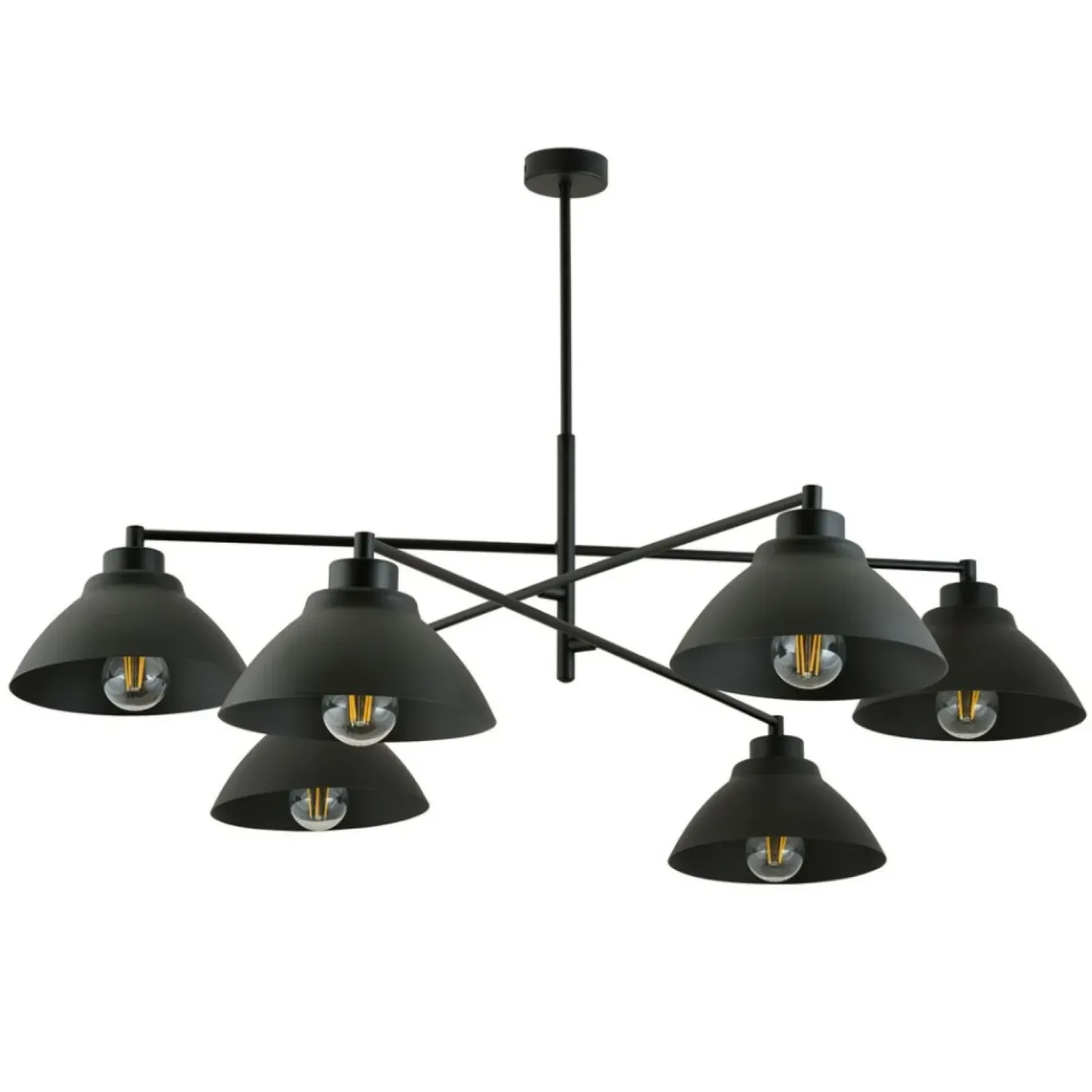 Sklep Kaja Loftowa lampa, 6 źródeł w metalowych kloszach 1211/6 z serii MAVERICK biały Store