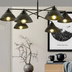 Sklep Kaja Loftowa lampa, 6 źródeł w metalowych kloszach 1211/6 z serii MAVERICK biały Store