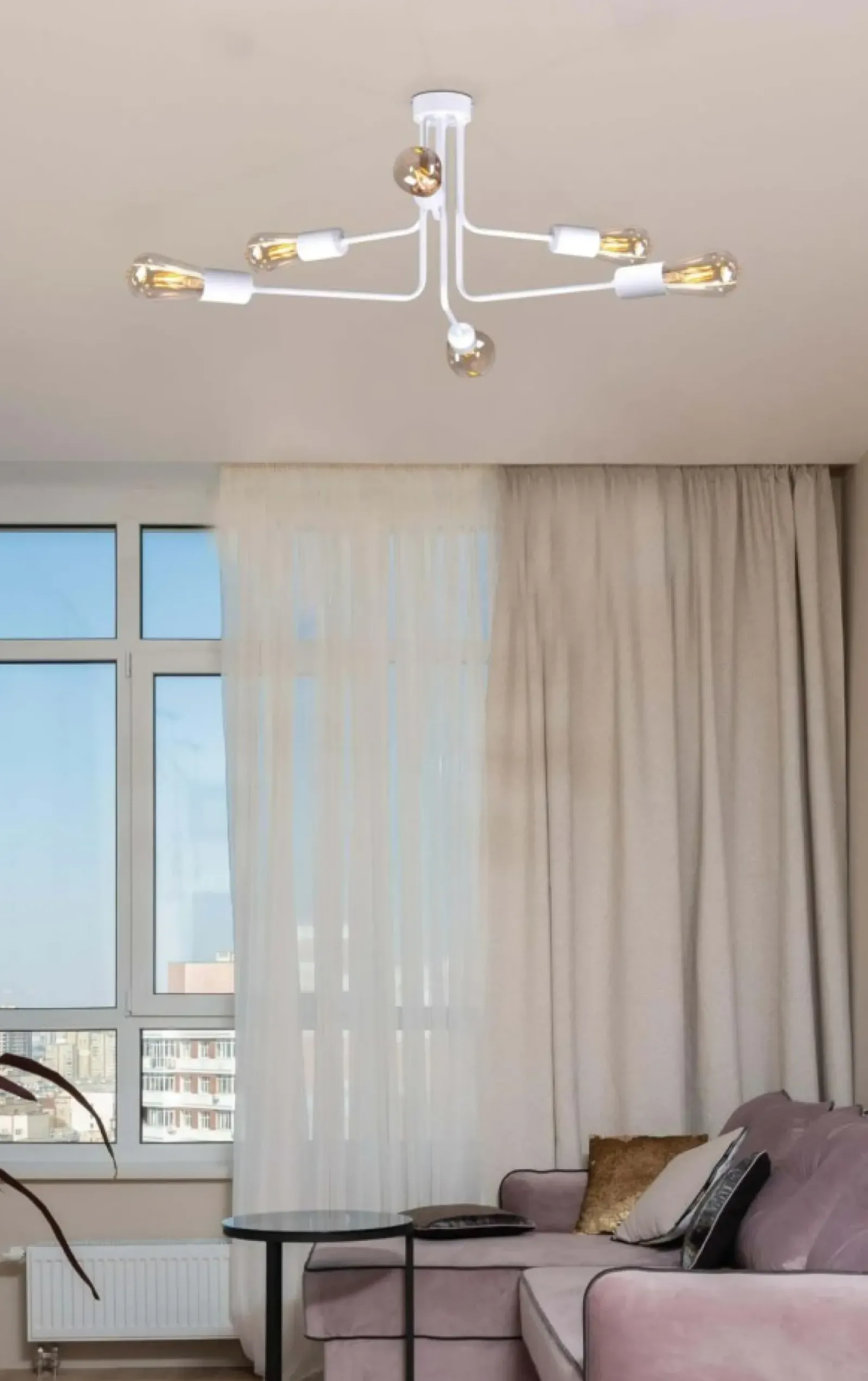 Sklep Kaja Loftowa lampa sufitowa do stylowego salonu K-4041 PEKA | Kaja biały Outlet