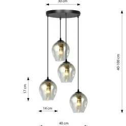 Sklep Kaja Loftowa lampa wisząca do sypialni 680/4PREM ISTAR PREMIUM | Kaja Hot