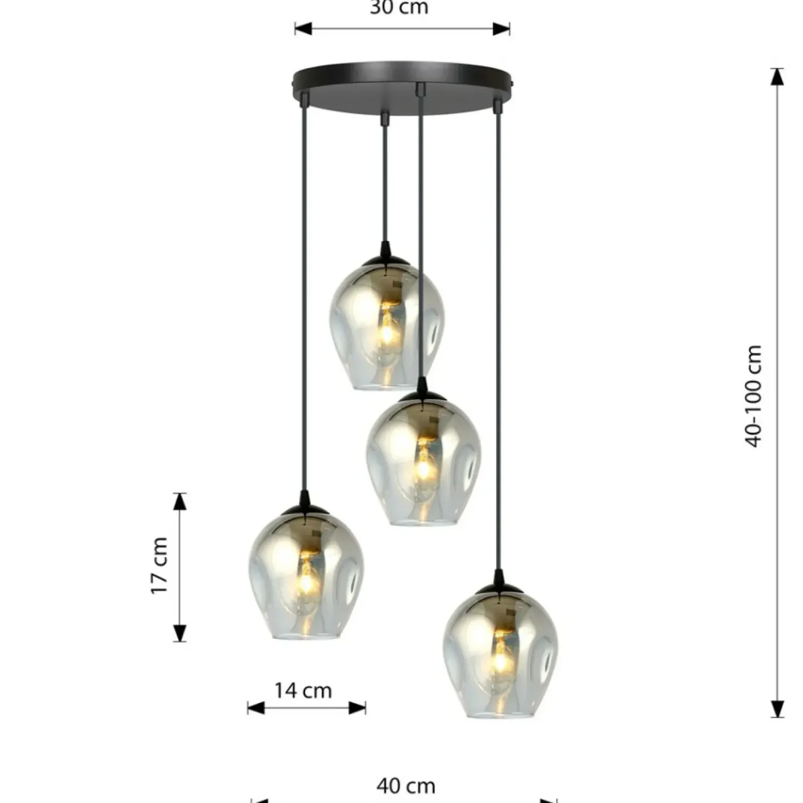Sklep Kaja Loftowa lampa wisząca do sypialni 680/4PREM ISTAR PREMIUM | Kaja Hot