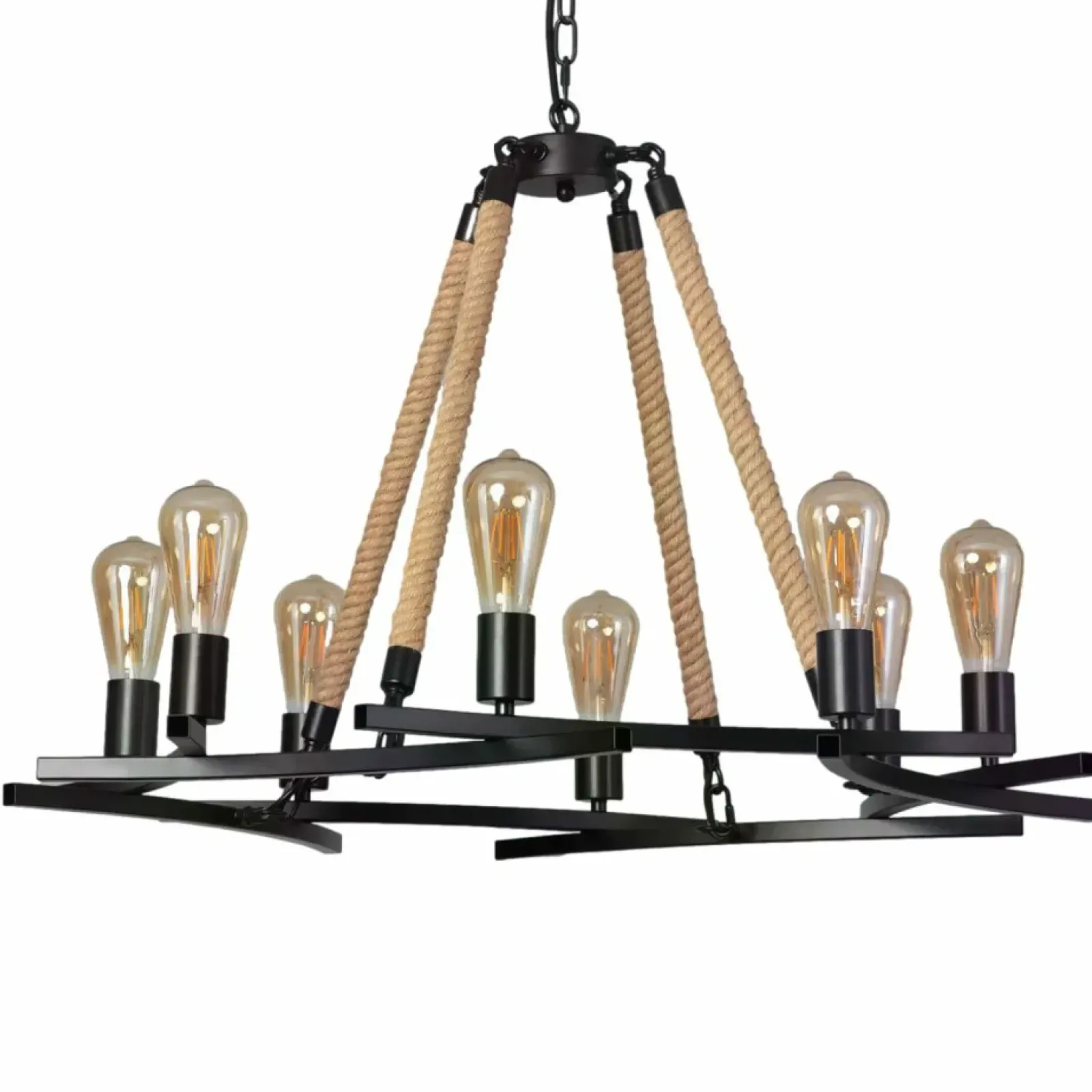 Sklep Kaja Loftowa lampa wisząca do salonu ABR-ZR-8XE287 RETRO | Kaja Oświetlenie czarny Sale