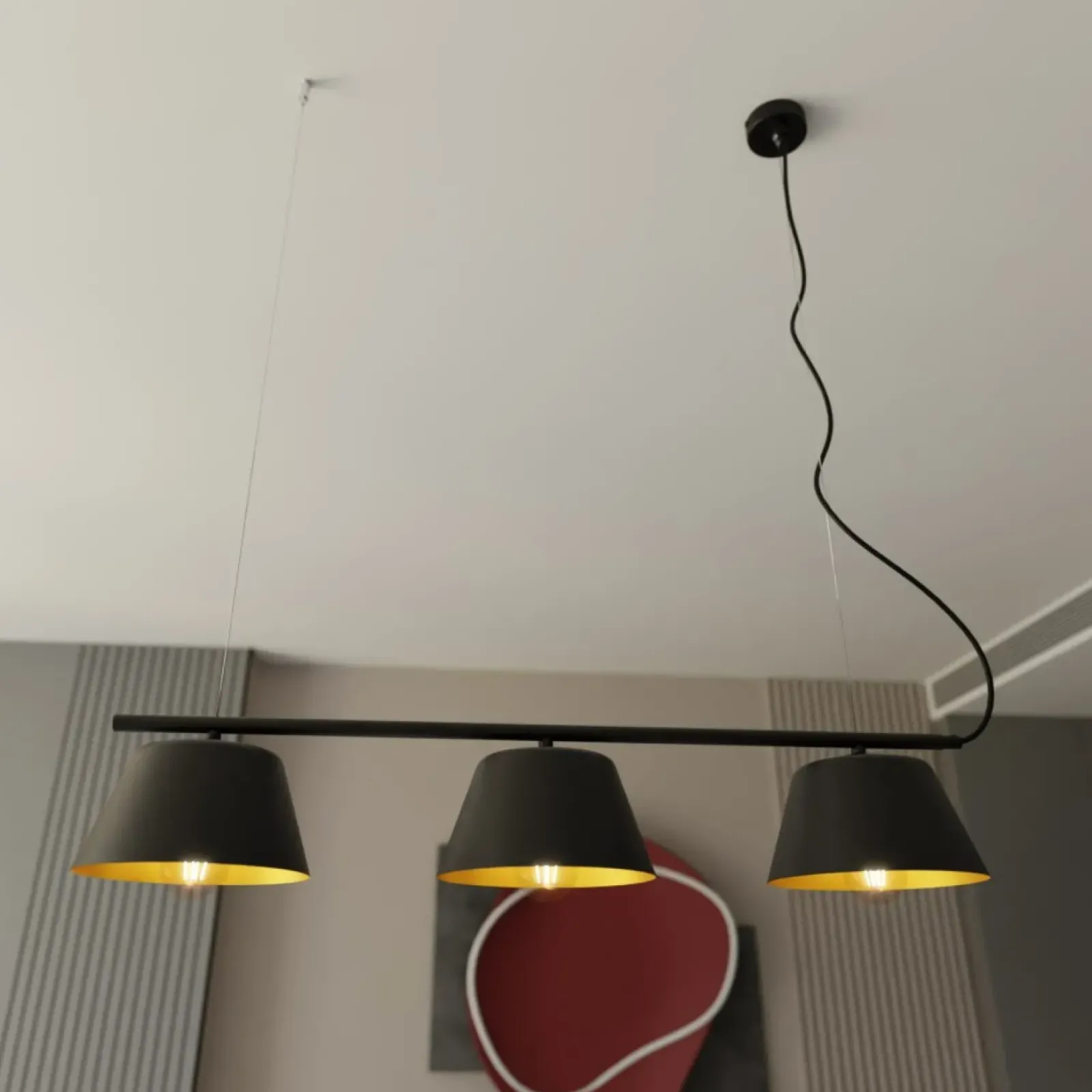 Sklep Kaja Loftowa lampa wisząca nad wyspę kuchenną 1337/3 GELATO | Kaja Store