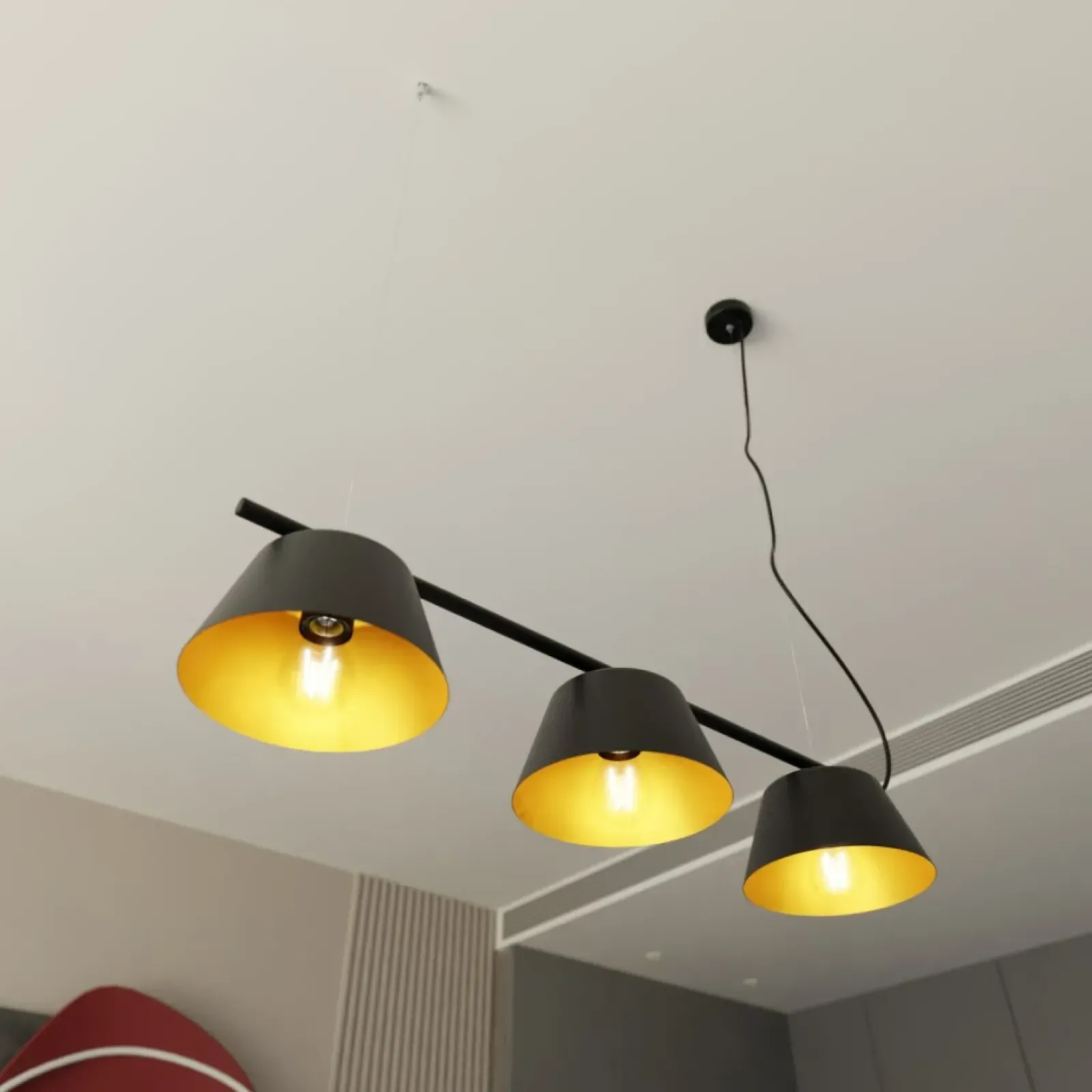 Sklep Kaja Loftowa lampa wisząca nad wyspę kuchenną 1337/3 GELATO | Kaja Store