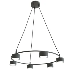 Sklep Kaja Loftowa lampa wisząca, sześć punktów świetlnych 1372/6 z serii STARLIT czarny Cheap