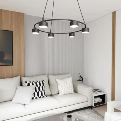 Sklep Kaja Loftowa lampa wisząca, sześć punktów świetlnych 1372/6 z serii STARLIT czarny Cheap