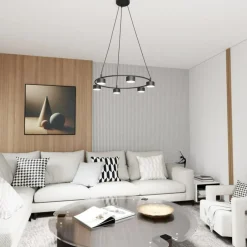Sklep Kaja Loftowa lampa wisząca, sześć punktów świetlnych 1372/6 z serii STARLIT czarny Cheap