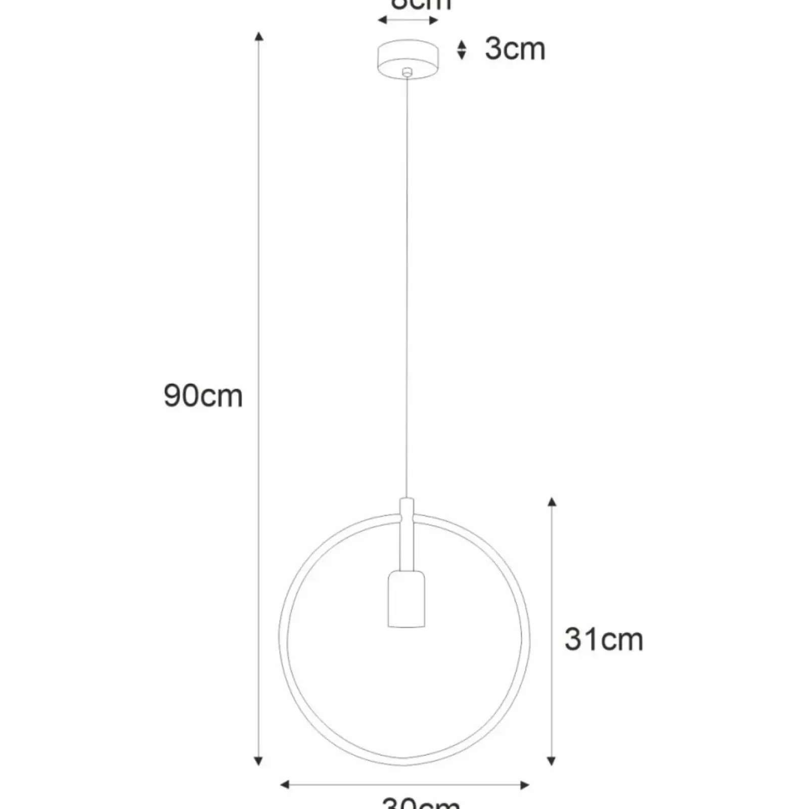 Sklep Kaja Loftowa lampa wisząca z metalową obręczą K-3833 GEO | Kaja Oświetlenie czarny Best Sale