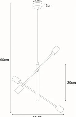 Sklep Kaja Loftowa, prosta lampa wisząca do sypialni K-4750 CAMARA | Kaja czarny Outlet