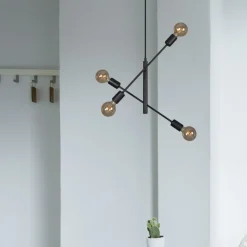 Sklep Kaja Loftowa, prosta lampa wisząca do sypialni K-4750 CAMARA | Kaja czarny Outlet