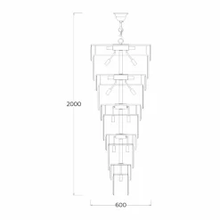 Sklep Kaja Luksusowa, duża lampa wisząca glamour ZM 19002/40-CHR LUXE | Kaja Best