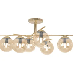 Sklep Kaja Luksusowa lampa sufitowa z bursztynowymi kloszami K-5414 z serii GRAND Outlet